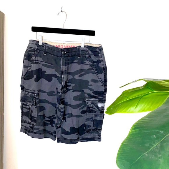 UNIONBAY Shorts Mens Grey Camo Cargo Shorts Poshmark